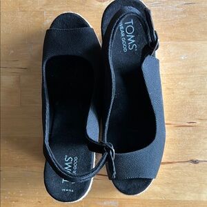 Toms Black Espadrille Canvas Espadrilles